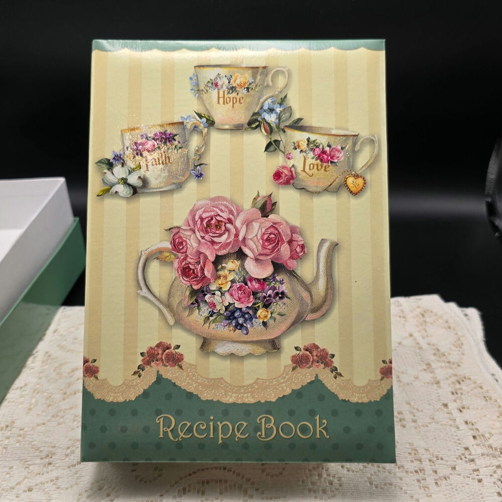 Vintage Sandy Lynam Clough Recipe Book New with Box Faith Hope Love Kitchen